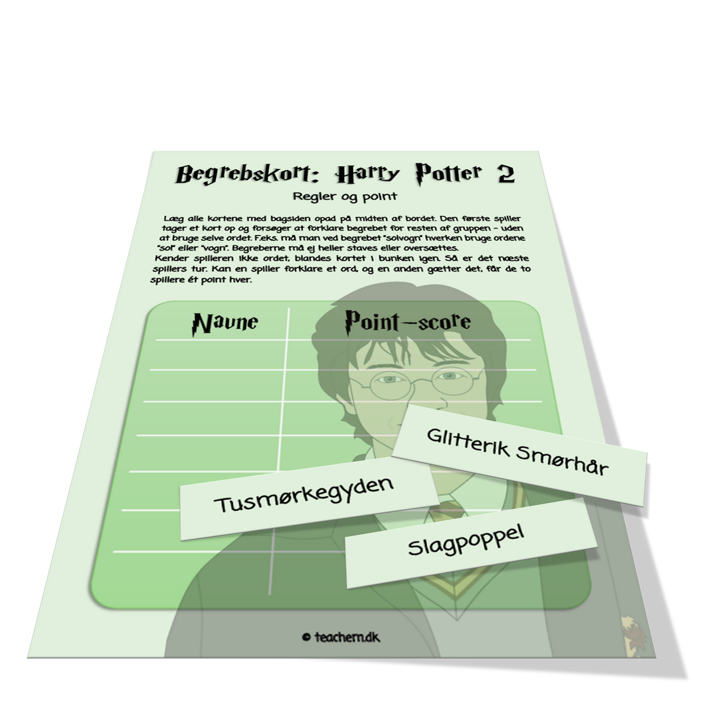 Begrebskort - Harry Potter 2