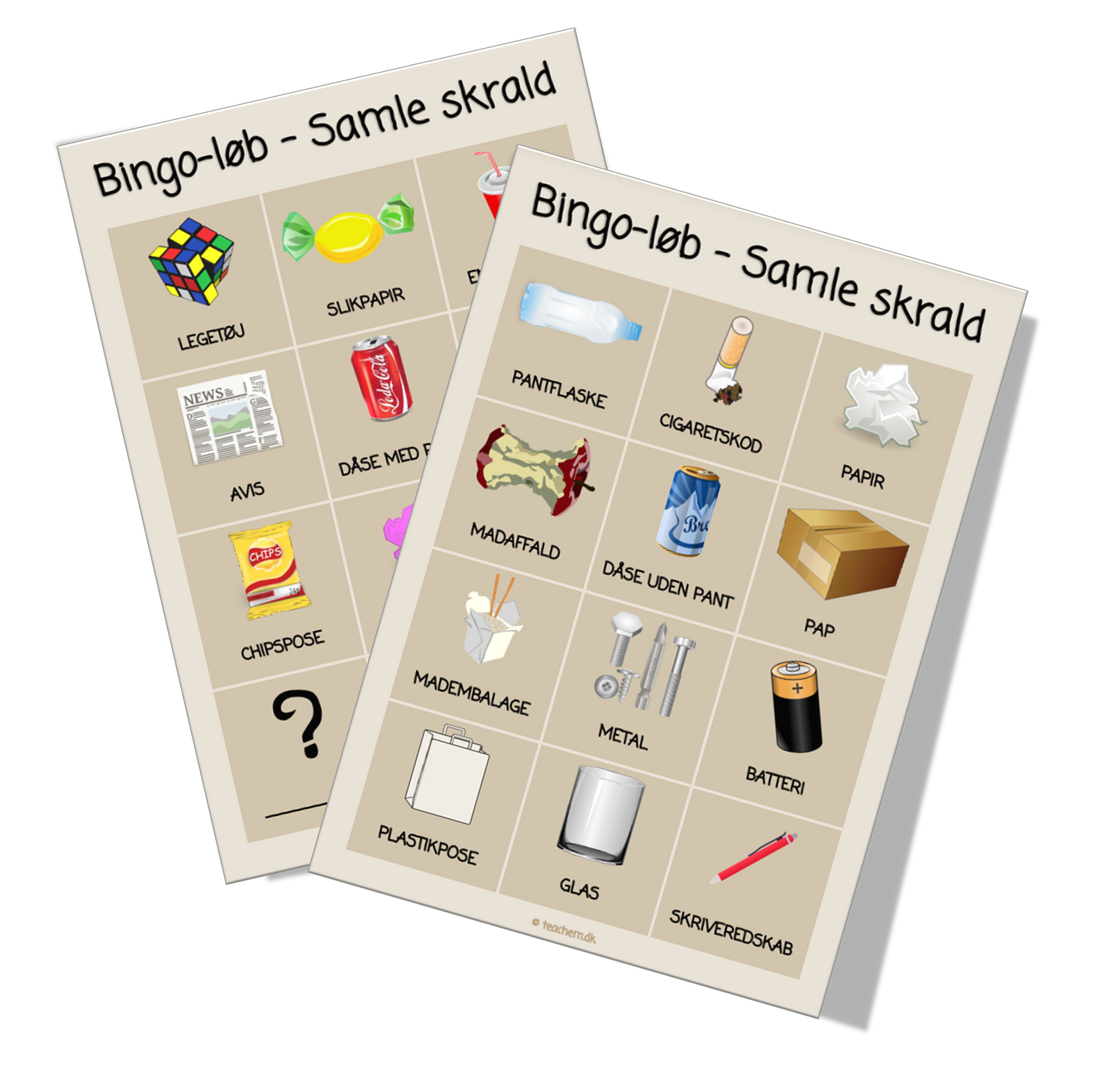 Bingo-løb - Samle skrald