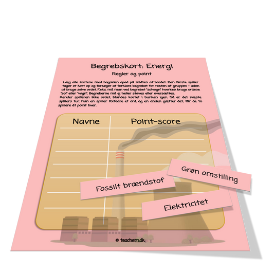 Begrebskort - Energi