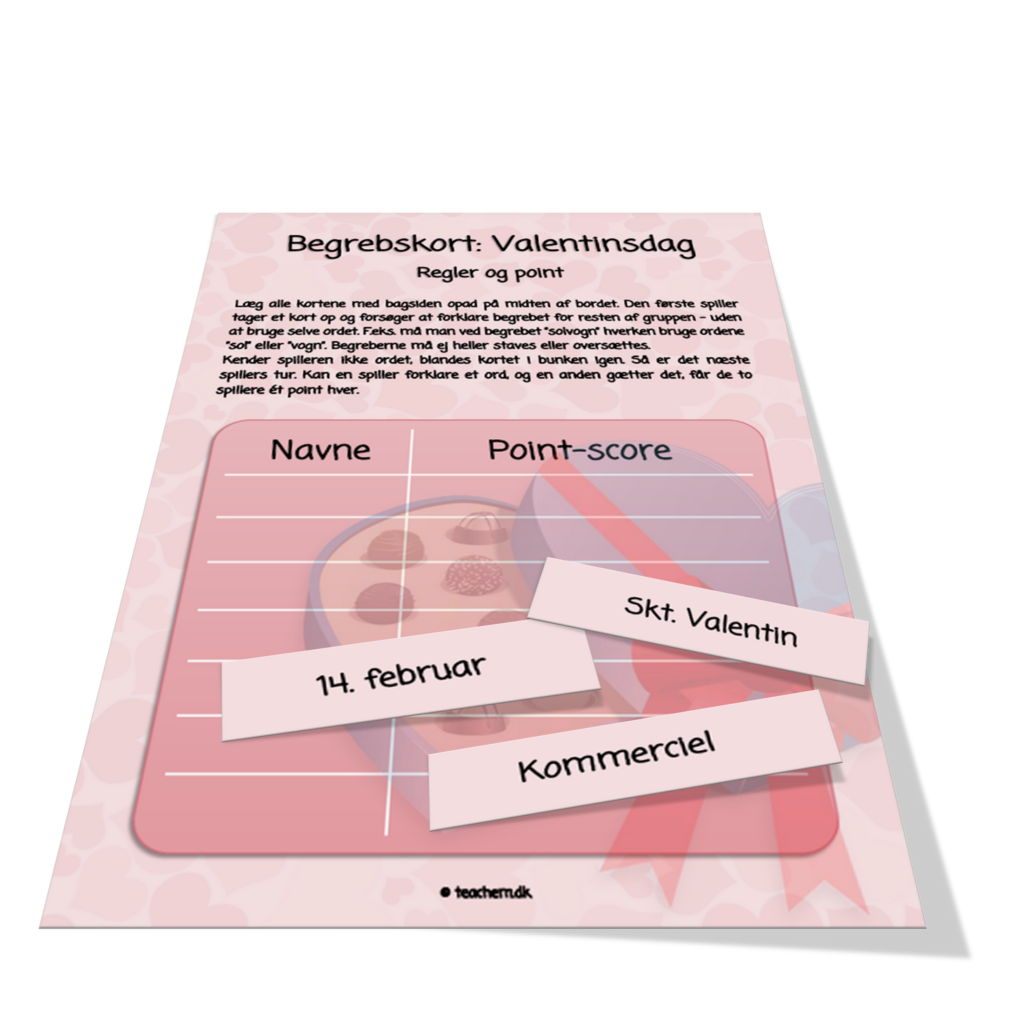 Begrebskort - Valentinsdag