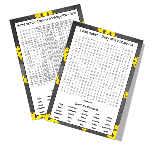 Word search - Diary of a Wimpy Kid